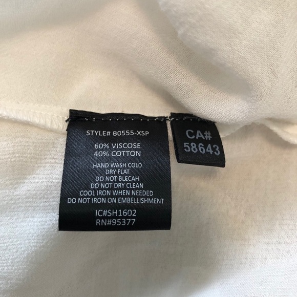 SANCTUARY White Beaded Boho Flowy Blouse Top Medium - Picture 5 of 7